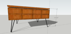 KeepSakeChest A multi purpose Mid Century sketch of a chest of drawers designed by Area 46 Furniture